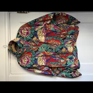 Vintage 80s EVR Roussa Colorful Windbreaker Track Jacket